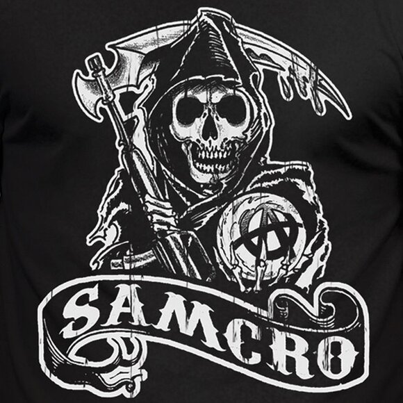 New! Sons of Anarchy SAMCRO Reaper T-Shirt Motorcycle Gang FX TV Show - Picture 2 of 2